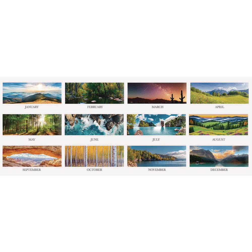 22 in. x 17 in. 12-Month (Jan-Dec 2026) Recycled Full-Color Monthly Desk Pad Calendar - Black Binding/Corners