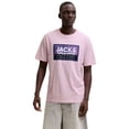 thumbnail image 4 of JACK&JONES Camisetas de hombre, pack de 5 - JCOLOGAN SUMMER PRINT, cuello redondo, algodón Rosa/Blanco/Negro XL (X-Large), 4 of 7