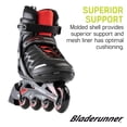 thumbnail image 4 of Bladerunner by Rollerblade Advantage Pro XT Patín en línea de fitness para adultos para hombre, negro y rojo, patines en línea, 13, 4 of 5