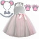 thumbnail image 2 of Vestido de tutú de ratón rosa y gris para niñas, ropa de fiesta navideña, vestidos para niñas, disfraces de animales para carnaval y Halloween, 2 of 5