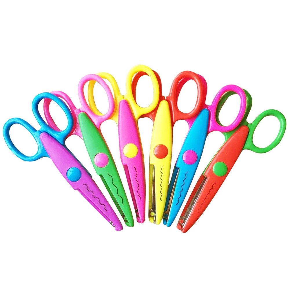 6 PCS Paper Cut Wave Edge Craft Scissors Set DIY Album Tools Manual ...