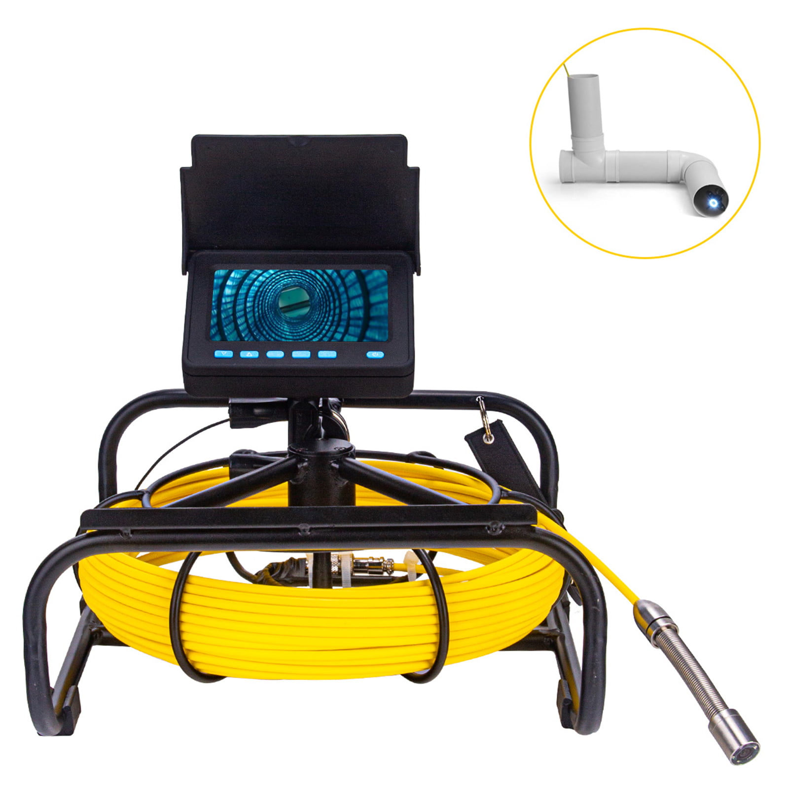 20M 4.3"LCD 17mm Handheld Industrial Pipe Sewer Inspection Video Camera 1000 TVL 