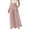 Pink, variant on Plaid Pants for Women, Loose Baggy Elastic Waist Palazzo Pants, Summer Casual Lightweight Flowy Culottes with Pockets - Pink L