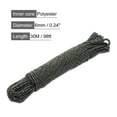 thumbnail image 2 of Uxcell 1Pc Polypropylene Rope Diamond Braid Nylon Cord High Strength 1/4" x 98ft Army Green, Black, 2 of 6