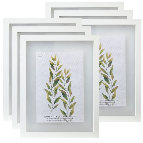 Studio Decor White, 18" x 24", Float Frame, 6 Pack