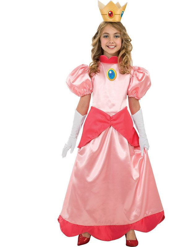 PRINCESS PEACH COSTUME FOR GIRLS-7-8 - Walmart.com - Walmart.com