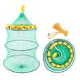 thumbnail image 4 of Sonducket Red de pesca de flotabilidad de 3 capas con bolas flotantes, cebo vivo plegable para exteriores, accesorios de pesca para jaula de Pescar, 4 of 6