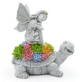 thumbnail image 1 of EstbridgeSolar Turtle Figurine Lawn Decor with Solar Light (Angel  Turtle), 1 of 10