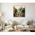 thumbnail image 6 of Kate and Laurel Sylvie Hue 2 Framed Canvas Wall Art by Alicia Bock, 30x30 Natural, Coastal Beach Palm Tree Art for Wall, 6 of 6