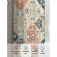 thumbnail image 6 of Retro Morocco Sheer Curtains 63 Inch Length 2 Panels Set, Colorful Rustic Abstract Shabby Texture Voile Window Treatment Rod Pocket Curtains Sheers Drapes for Bedroom/Living Room/Kitchen 52x"63"x2, 6 of 7