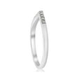 thumbnail image 2 of 1/8 ct Curved Diamond Contour Wedding Engagement Notched Ring 14K White Gold, 2 of 4
