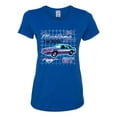 thumbnail image 2 of Ford Mustang GT The Boss Retro Neon Vintage | Womens Cars and Trucks Graphic T-Shirt, Royal, Medium, 2 of 4