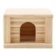thumbnail image 2 of Casa de hámster plana, 1 cabaña de madera natural para hámster, casa de madera para ratas, optimizada para la excelencia, 2 of 10