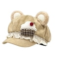 thumbnail image 2 of AirLoni Women's Cutecore Beret Hat Suede Cat Ears Cap Sweet Y2K Newsboy Cap With Rice Ball Cake & Strawberry Decor Fashion 2000s Headwear Outfit Accessories, 2 of 4
