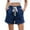 Dark Blue #009, variant on Mohiass Jean Shorts for Women Drawstring Elastic High Waist Roll Up Hem Summer Casual Baggy Stretchy Denim Shorts Jorts 2025 Light Blue XL