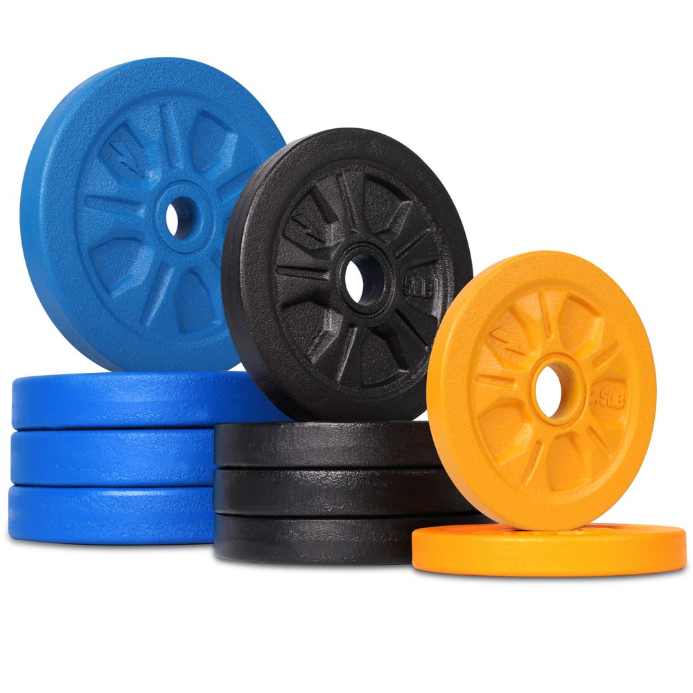 STOZM Cast Iron Weight Plates 1 Inch Hole Set of 2.5 lbs., 5 lbs