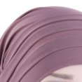 thumbnail image 3 of Bangcool Turban Cap Pleated Simple Solid Color Elastic Beanie Hat Slouchy Hat for Women, 3 of 6