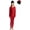 Cherry Red, variant on Merino.tech Kids' Merino Wool Base Layer Set with Cuff Beanie, Black, Size L