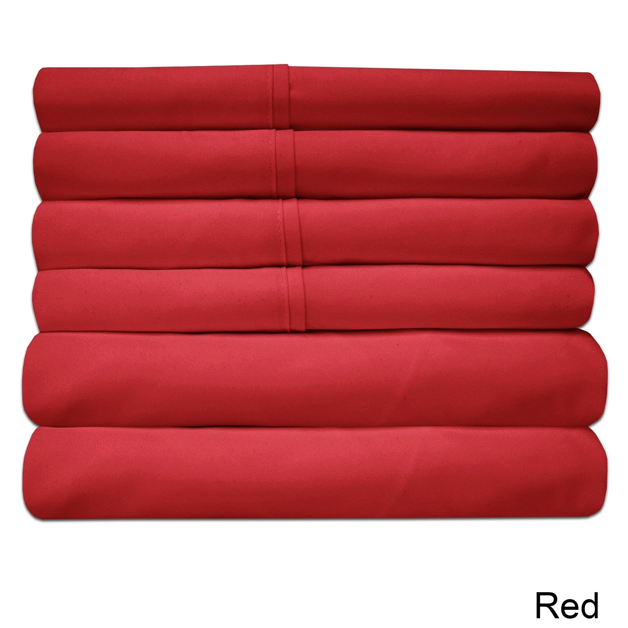 Sweet Home Collection RV Queen 6Piece Bed Sheet Set Red