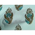 thumbnail image 4 of oneOone Cotton Poplin Fabric Leaves & Floral Block Printed Craft Fabric BTY 42 Inch Wide, 4 of 5
