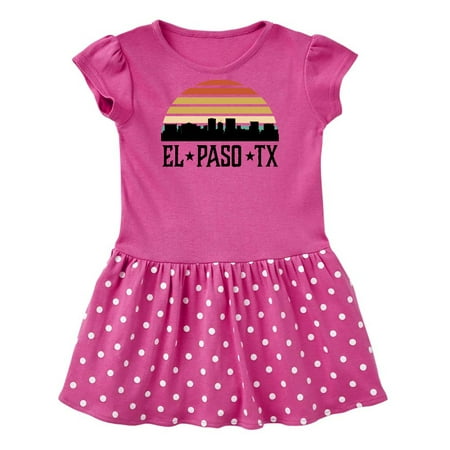 

Inktastic El Paso Texas Skyline Retro Gift Baby Girl Dress