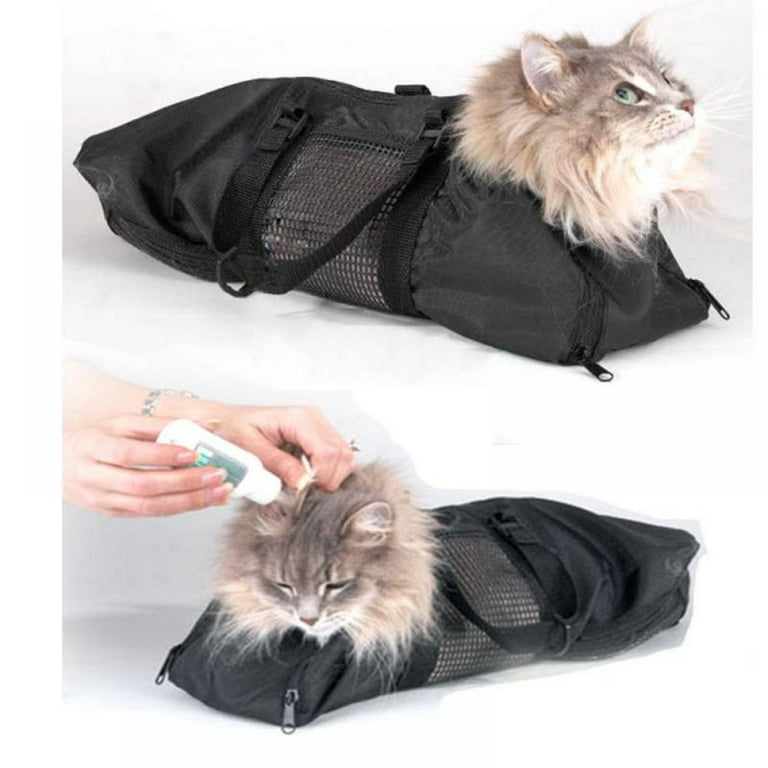 Cat bag top for nail trimming