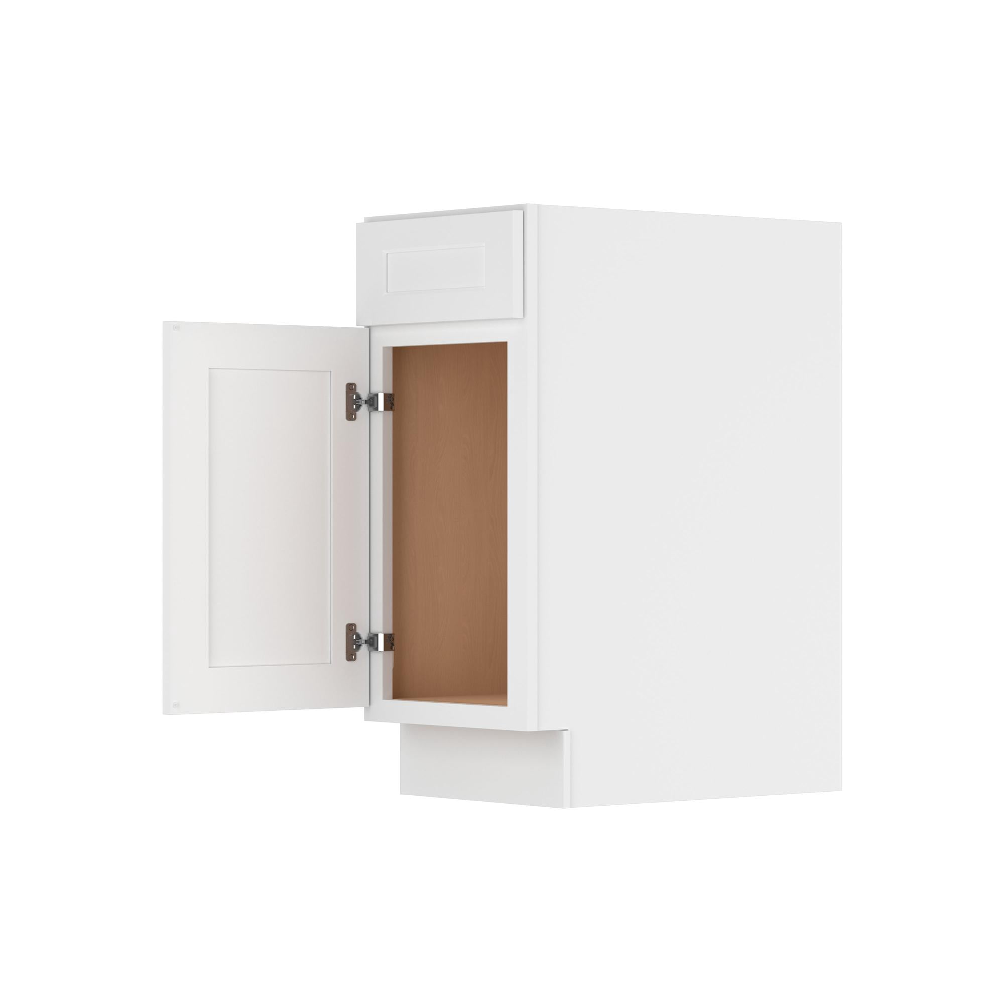 Furinno Shaker Drawer Base Kitchen Cabinet with 1-Door, Ready to Assemble, 24 D x 15 W x 34.5 H, White