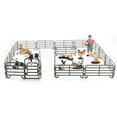 thumbnail image 4 of DIY Miniature Corral Fencing Kit Model Toys Sand Plastic Fence Model Playset 18pcs Style A, 4 of 9