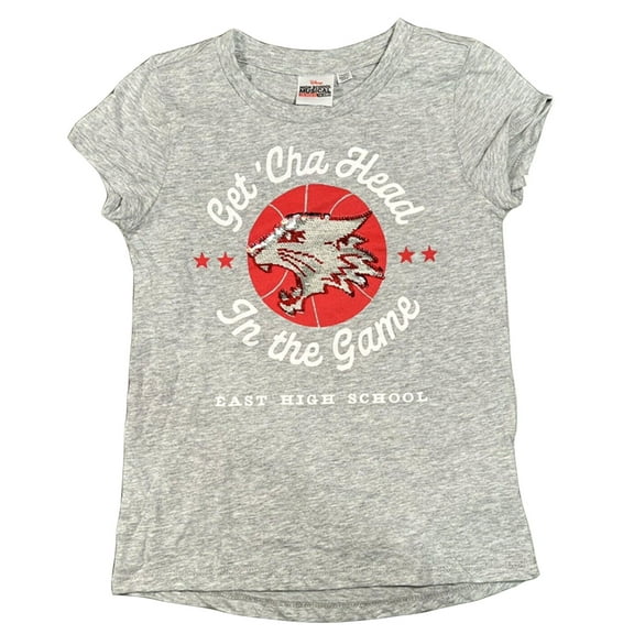 Disney High School Musical Big Girls Wildcats Flip Sequin T-Shirt - XL (14/16)