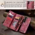 thumbnail image 4 of Feishell Durable 2- In-1 Magnetic Detachable Wallet Case for Samsung Galaxy S23 Plus,for Women Men,Premium PU Leather Zipper Pocket Flip Multi Card Slots Purse Phone Case with Wrist Strap,Red, 4 of 9