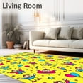 thumbnail image 2 of ODIKA 5'x7' Machine Washable Non-Slip Area Rug, Preschool Literacy Celebration Decorative Teaching High Traffic Rug, Yellow, 698270, 2 of 7