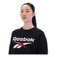 thumbnail image 4 of Sudadera Reebok Mujer Sweater Negro Deportivo negro S, 4 of 5