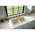 thumbnail image 4 of Karran  Drop-in Quartz 50/50 Double Bowl Kitchen Sink Black, 4 of 5