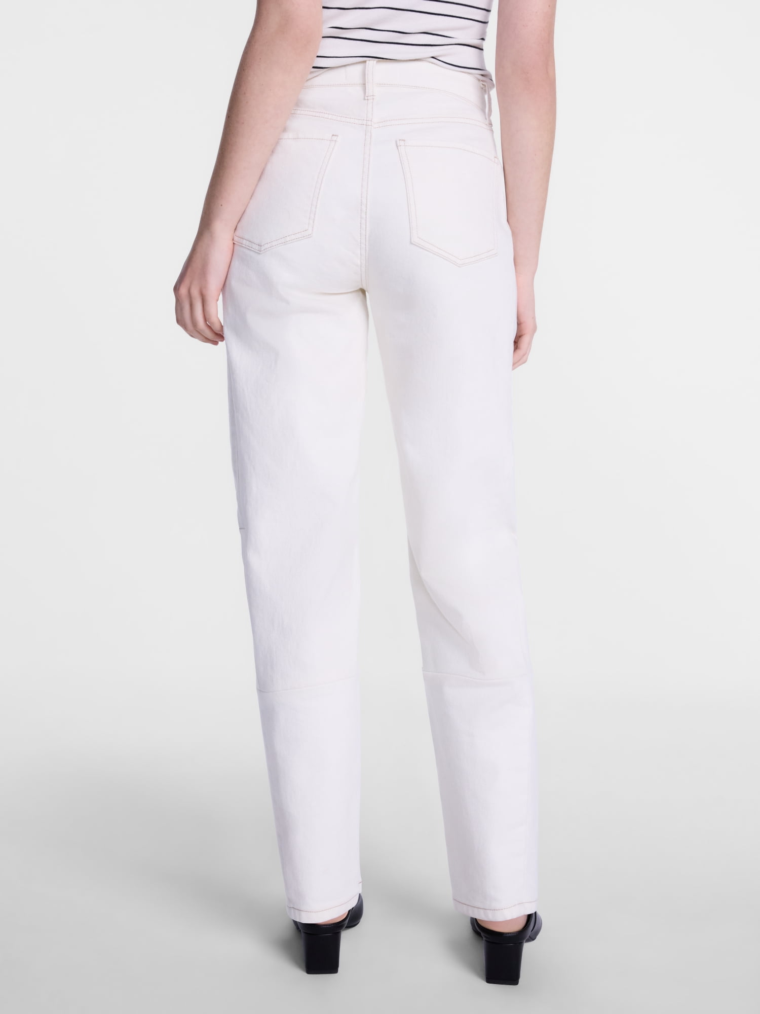 Scenario Women's and Women's Plus High Rise Barrel Jeans, 26", 28" Inseam, Sizes 0-28W