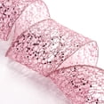 thumbnail image 4 of Cinta decorativa CT CRAFT LLC, malla con purpurina, 6,5 cm x 9 m, oro rosa, 4 of 5