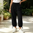 thumbnail image 2 of CQONEPT Womens Sweatpants High Waist Lounge Casual Joggers Drawstring Cuffs Athletic Lounge Pants Workout Casual Trousers with Pockets, 2 of 6