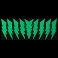 thumbnail image 2 of LiteMark Reflective Stickers Decals for Helmets, Bicycles, Strollers, Wheelchairs- 4 Inch Lightning Bolts - Green, 2 of 2