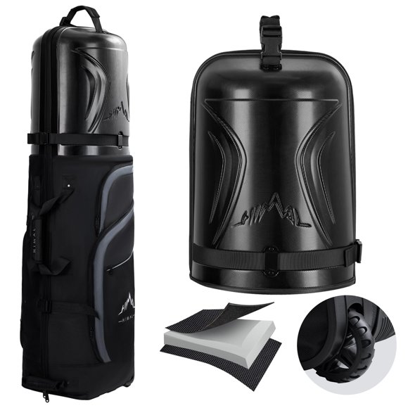 Bolsa de viaje de golf UNIHIMAL PC, funda rígida, ruedas plegables