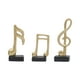 thumbnail image 5 of 3 piezas de notas musicales nórdicas, estatuas, esculturas, artesanías, figuras, símbolo musical Oro, 5 of 7
