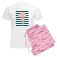 thumbnail image 6 of CafePress - Blue White Bold Stripes Hand Drawn Jellyfish Pajam - Men's Light Loose Fit Cotton Pajama Set, 6 of 7
