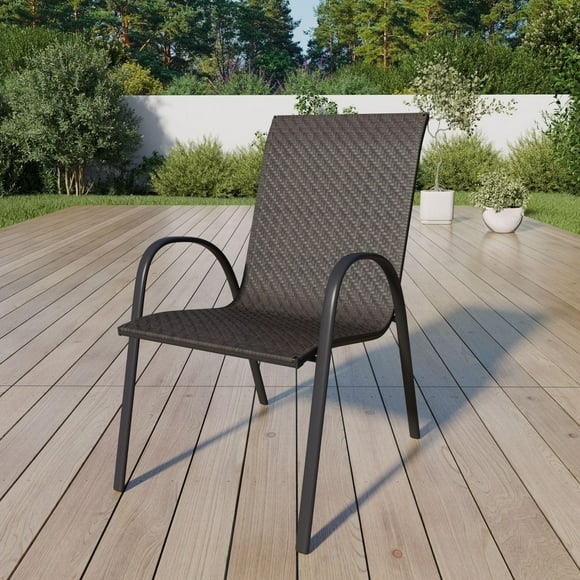 Chaise empilable en osier Mainstays