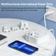 thumbnail image 4 of Adaptador de Enchufe Europeo, Regleta Unidapt de EE. UU. a Reino Unido Europa para UE/Reino Unido/EE. UU. con USB C y 4 Puertos USB, 3 Tomacorrientes de CA, Montaje en Pared, Cable de extensión de 5 p, 4 of 5