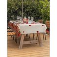 thumbnail image 2 of Outdoor Tablecloth with Umbrella Hole and Zipper, Valentine's Day Rectangle Table Cloth 60x102 Inch Waterproof Tablecloth, Farmhouse Gnomes Love Red Rose Wooden Picnic Table Cover for Patio Camping, 2 of 7