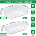 thumbnail image 2 of 12 Packs Food Storage Containers for Fridge Plastic Refrigerator Organizers with Removable Drain Plate and Lid Stackable Produce Containers to Keep Fruits, Vegetables, Meat, 2 of 7