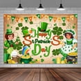 thumbnail image 2 of 10 x 8 ft St. Patrick's Day Backdrop Decoration, St. Patrick's Day Supplies, Retro Green Lucky Shamrock RaINbow Irish Props Photo Party Background Banner, 2 of 5