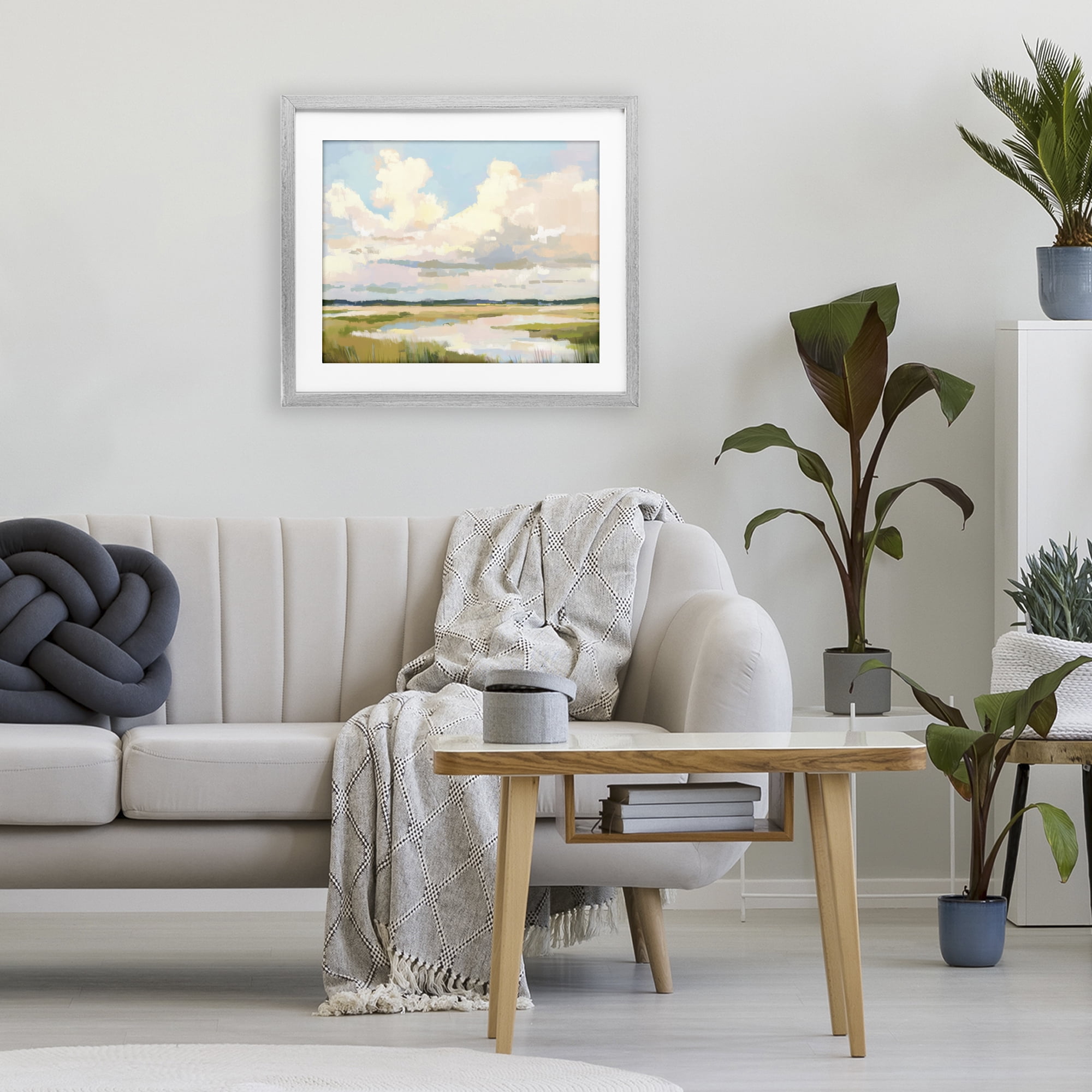 Stupell Industries Lowcountry Marsh at Dawn Gray Framed Print Under Glass, design by LSR Design Studio