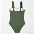 thumbnail image 2 of DAETIROS Girls One Piece Swimsuit Dark Green, Quick Dry Chlorine Resistant Bathing Suit with Cut Out Sides for Kids Sizes 8-12, Dark Green Size 12 Years, 2 of 4