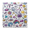 thumbnail image 2 of Yayeee Shower Curtain with Hooks 72"x72" Waterproof Fabric Bathroom Hanging Decor, Purple Doodle Pattern, 2 of 5