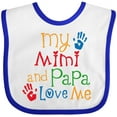 thumbnail image 3 of Inktastic Mimi and Papa Love Me Boys or Girls Baby Bib, 3 of 4