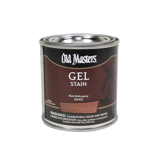 1/2 pt Old Masters 80416 Red Mahogany Gel Stain Oil-Based Stain